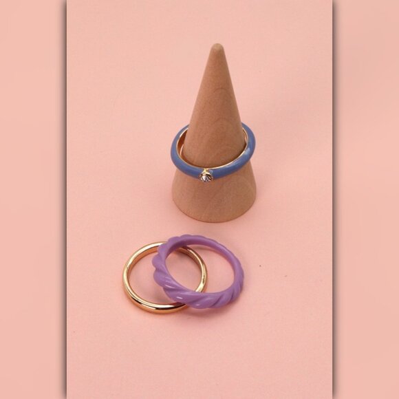 Color Pop Trio Ring Set – Wear It or Style Your Scarf - Picture 1 of 4